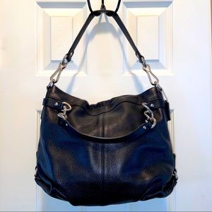 Black Leather Coach Hobo Bag